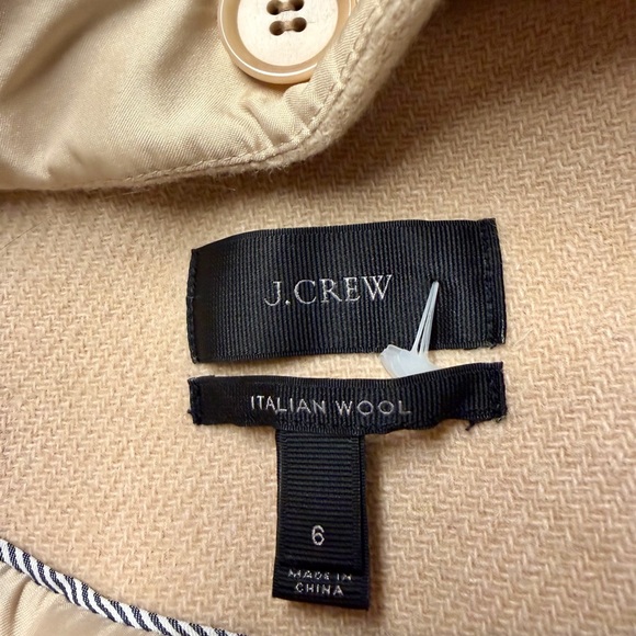 J. Crew Women's Cream Pea Coat - Picture 9 of 9
